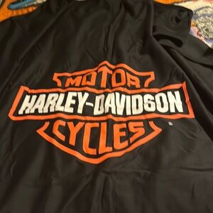 Harley Davidson fleece backed throw